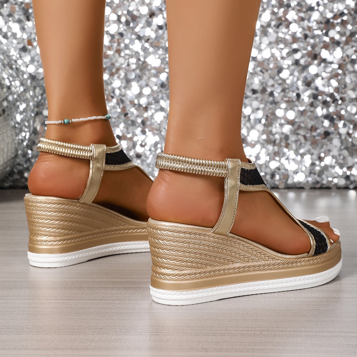 Elegante orthopedische instapsandalen voor dames met sleehak