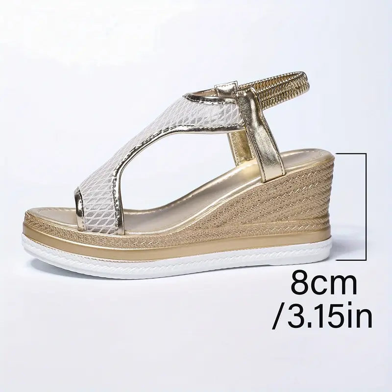 Elegante orthopedische instapsandalen voor dames met sleehak