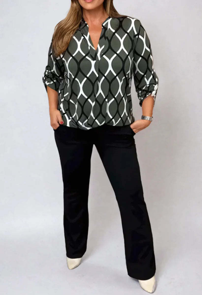 Annelies | Casual Blouse met Elegant Patroon