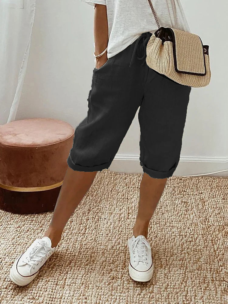 Jillian™ | Comfortabele shorts met omslagzoom