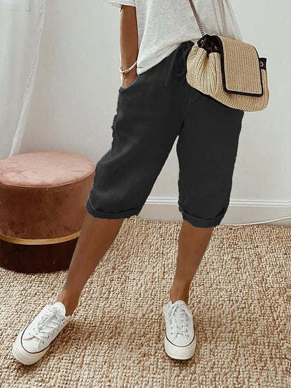 Jillian™ | Comfortabele shorts met omslagzoom