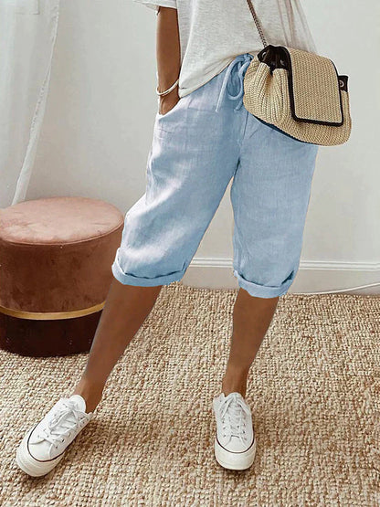 Jillian™ | Comfortabele shorts met omslagzoom