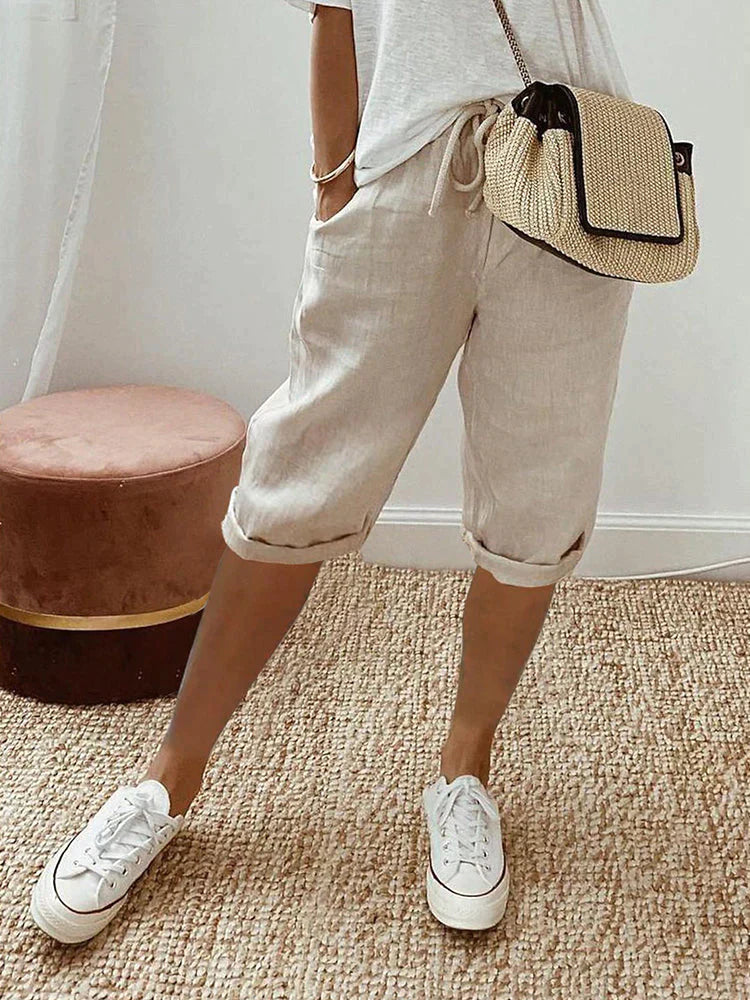 Jillian™ | Comfortabele shorts met omslagzoom