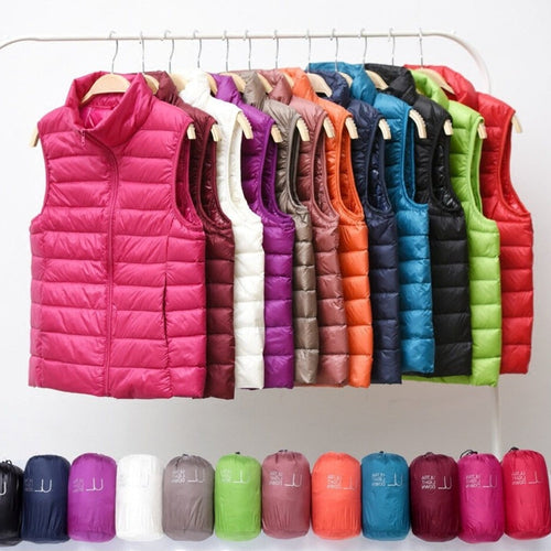 Gonda | Nieuwe Bodywarmer met Witte Donzen Veren