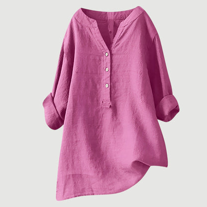 Freja – Luchtig en Comfortabel Overhemd met Knopen